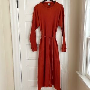 SHAW LONG SLEEVE KAFTAN Opia Orange, SMALL